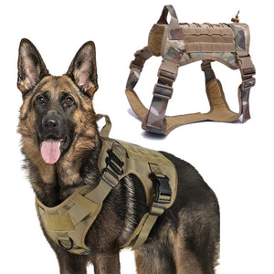 TACTICAL DOG HARNESS VEST WITH HANDLE