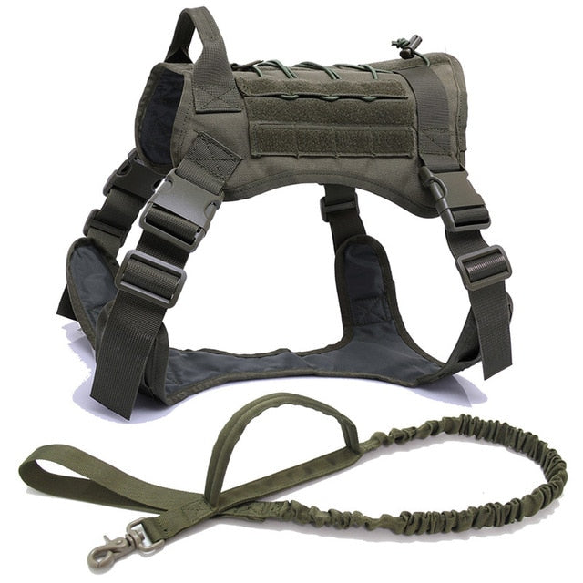 TACTICAL DOG HARNESS VEST WITH HANDLE