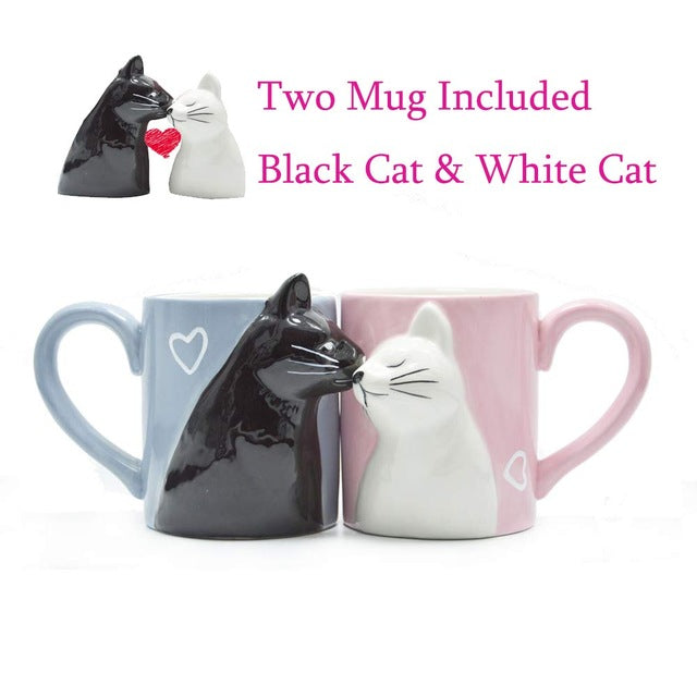 cat couple mugs